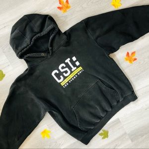 CSI Pullover Black Hoodie w/ Front Pocket